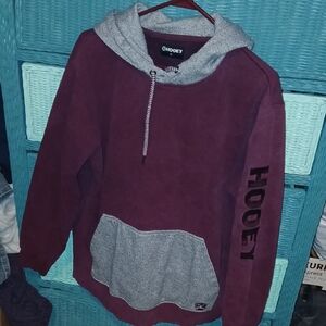 Hooey Burgundy and Gray Pullover